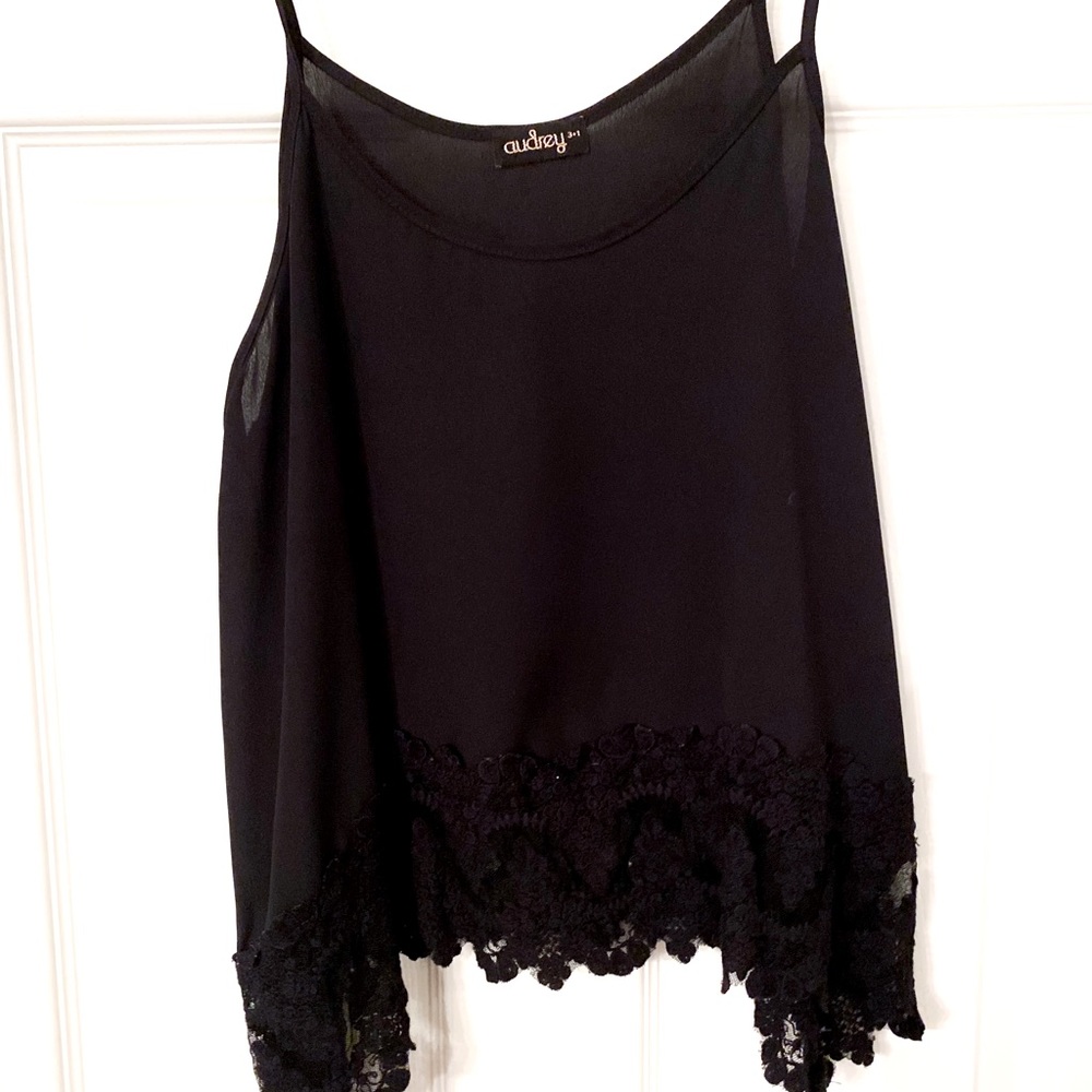 Black Tank with Lace
